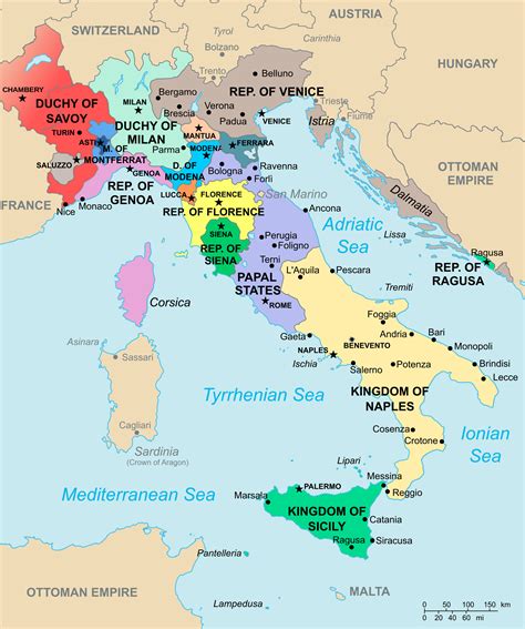 italy city states|List of historical states of Italy .